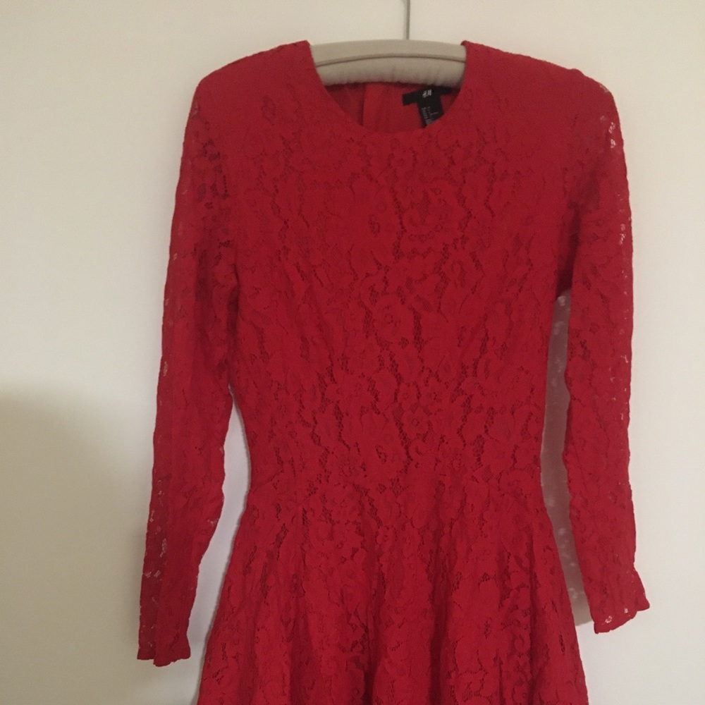 Beautiful lace Red dress great for party wedding, prom